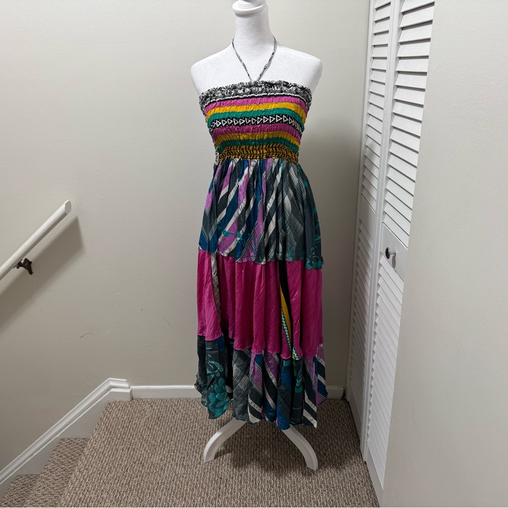 Darn Good Sedona Patchwork Skirt Dress - Multicolor